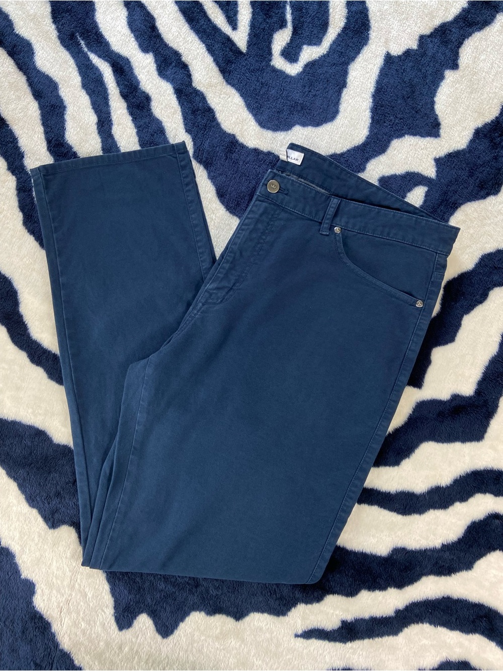 Peter Millar Dark Blue Cotton Blend Canvas Pants Size 40 Men’s Straight Leg - Picture 2 of 12